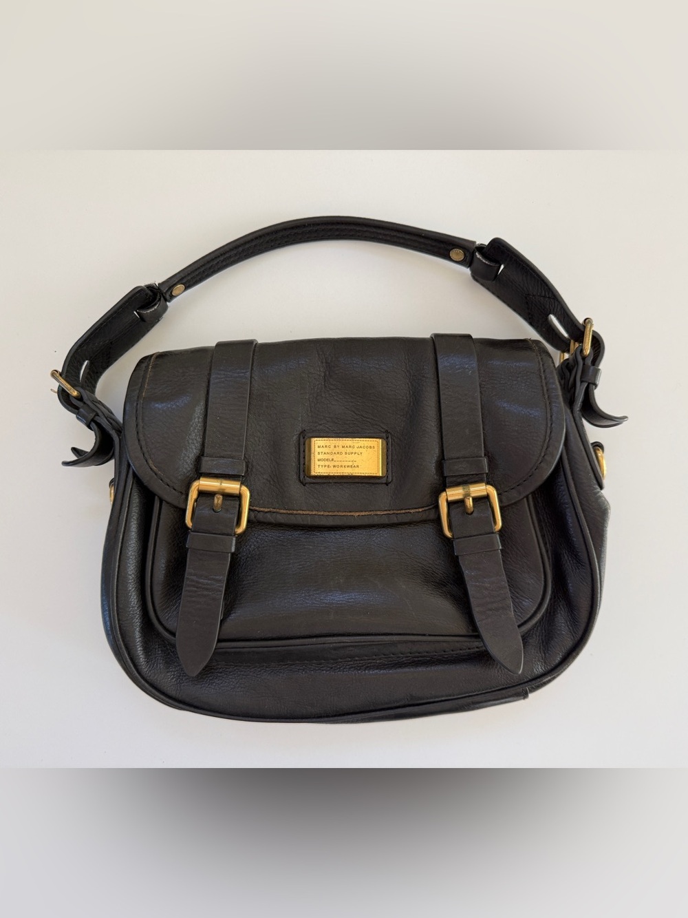 Vintage Marc by Marc Jacobs Black Pebbled Leather Shoulder Crossbody Bag